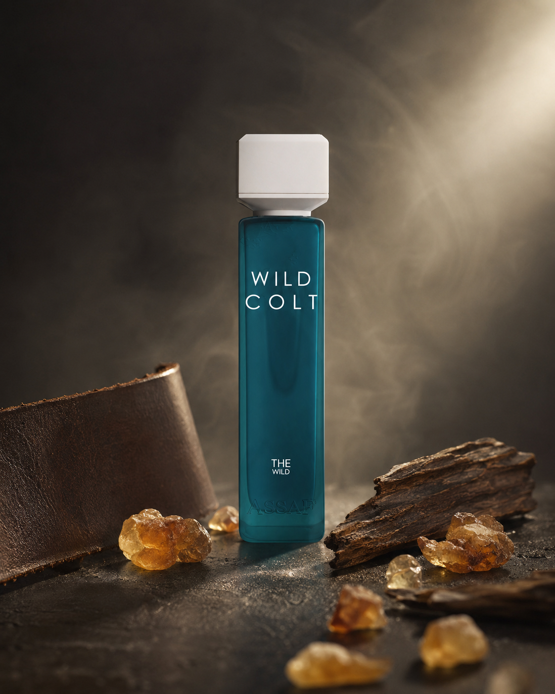 Assaf Wild Colt Eau de Parfum 200ml - صورة حملة عطرية: 08 base notes macro