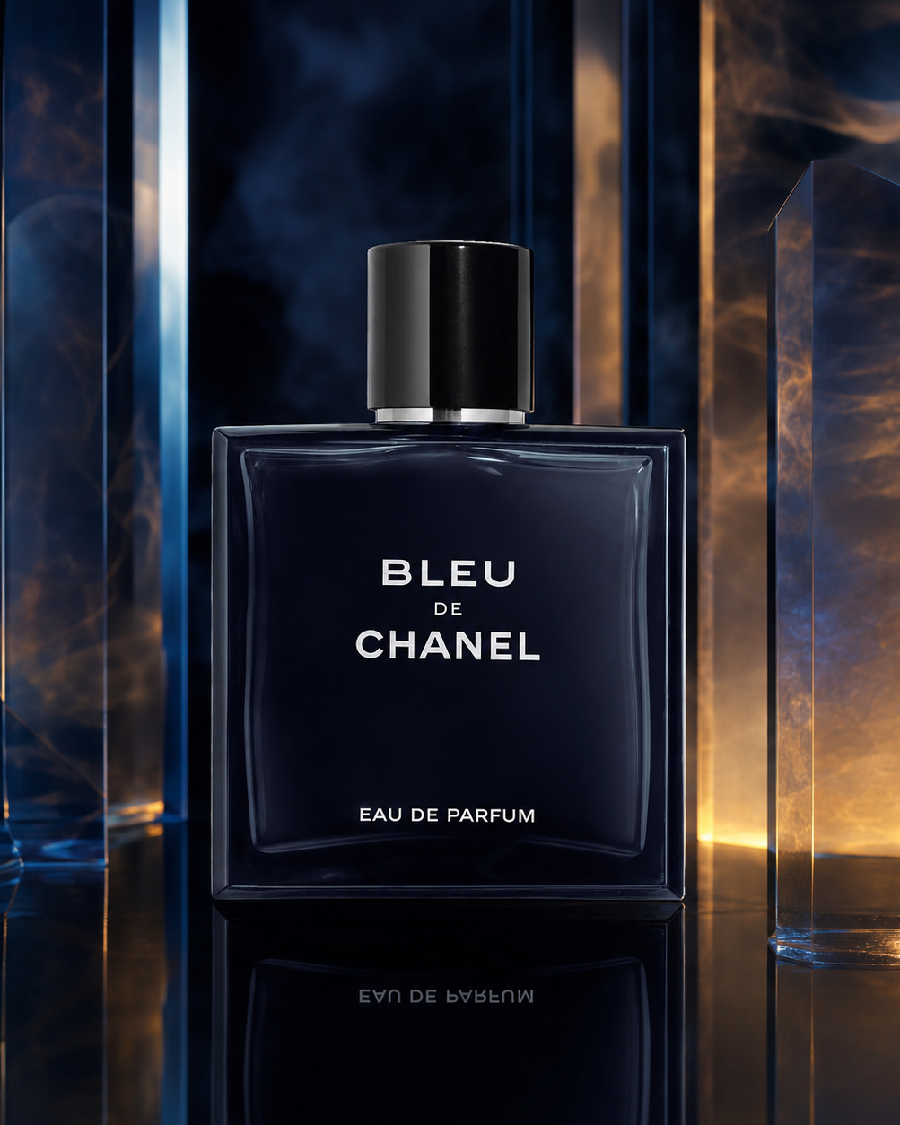 Bleu de Chanel Eau de Parfum - صورة حملة عطرية: 04 amber blue glass
