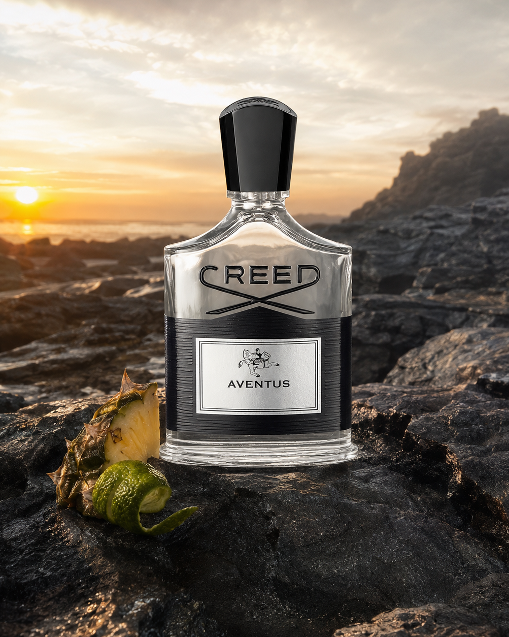 Creed Aventus Eau de Parfum - صورة حملة عطرية: 02 black basalt sunrise