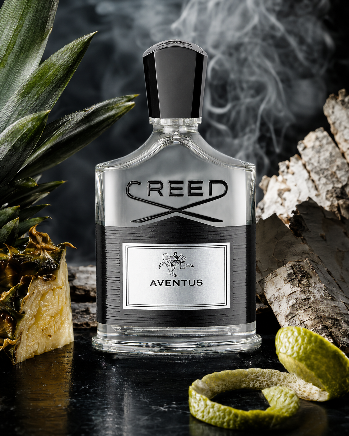 Creed Aventus Eau de Parfum - صورة حملة عطرية: 08 birch pineapple bergamot macro