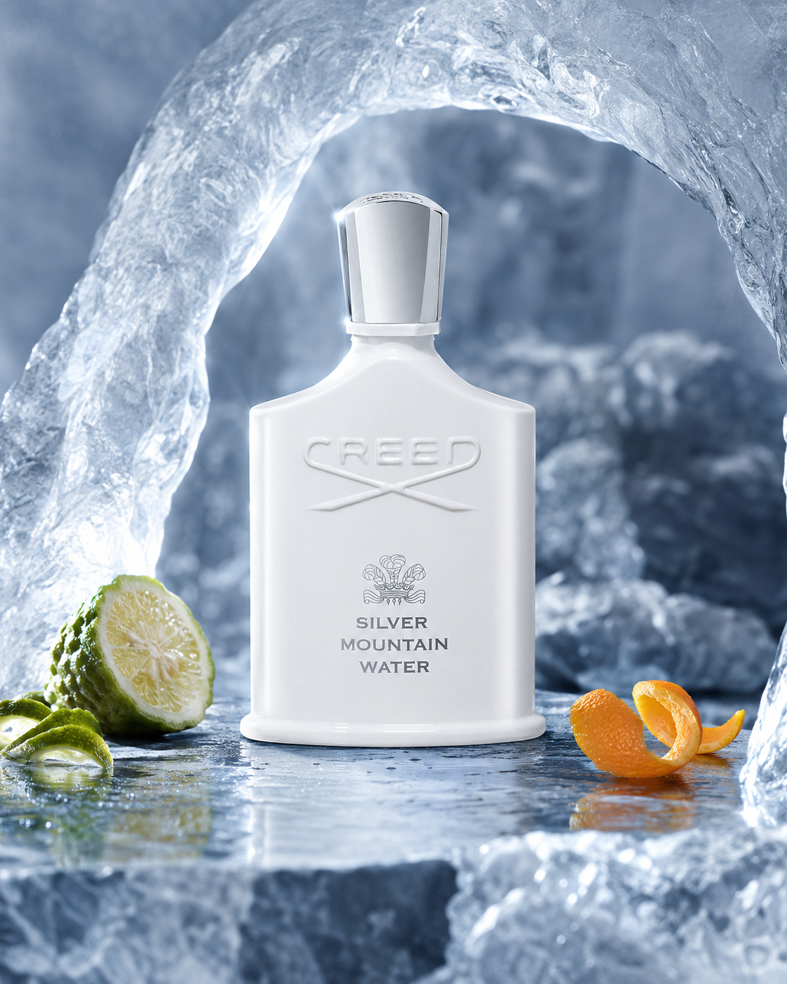 Creed Silver Mountain Water Eau de Parfum - صورة حملة عطرية: 03 ice arch citrus