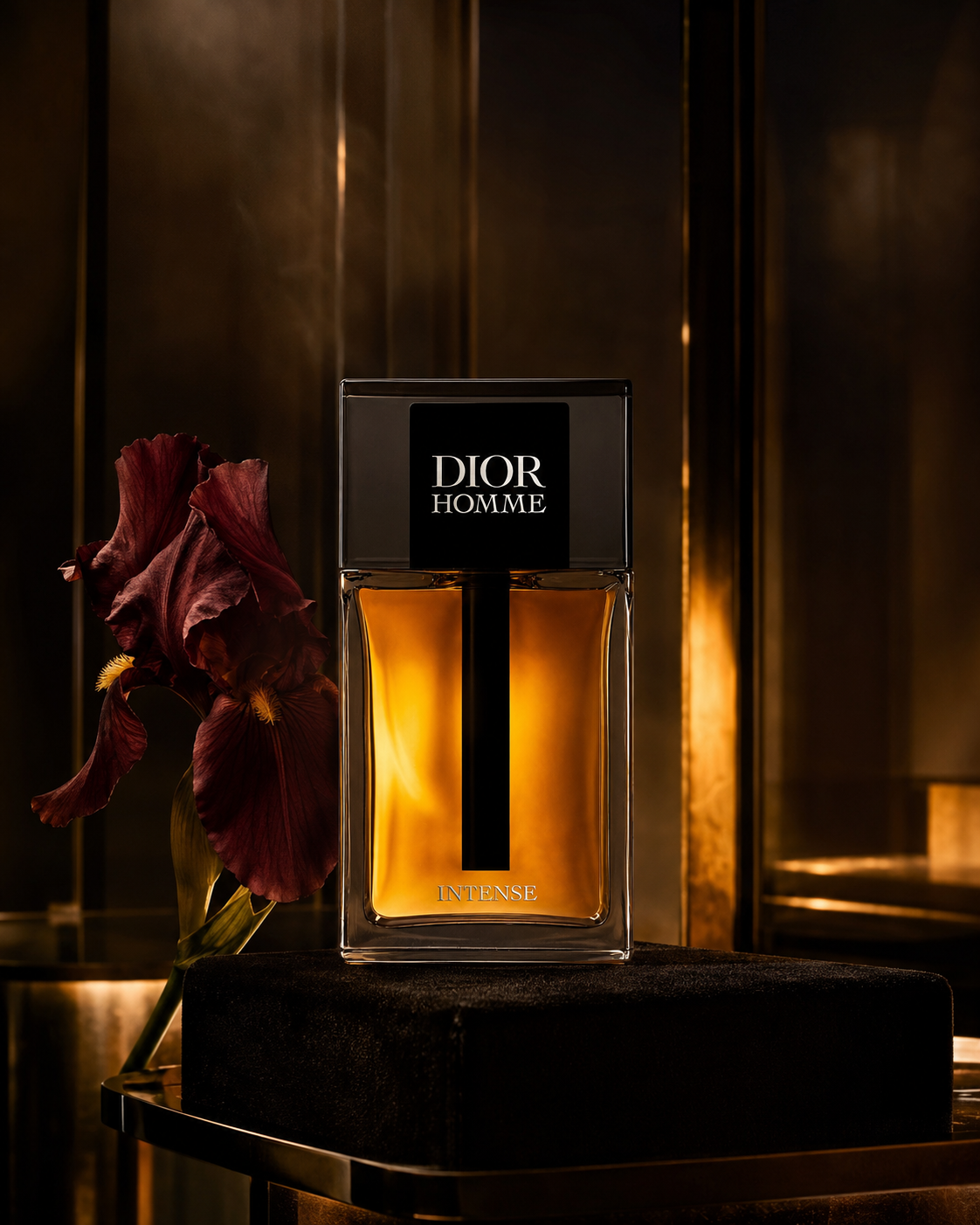 Dior Homme Intense Eau de Parfum - صورة حملة عطرية: 02 burgundy iris salon