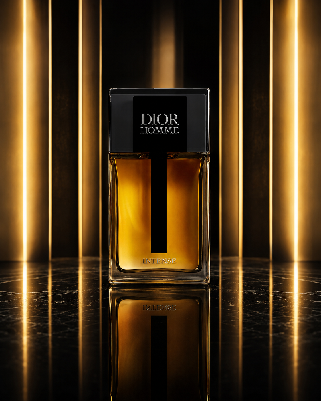 Dior Homme Intense Eau de Parfum - صورة حملة عطرية: 06 obsidian light columns