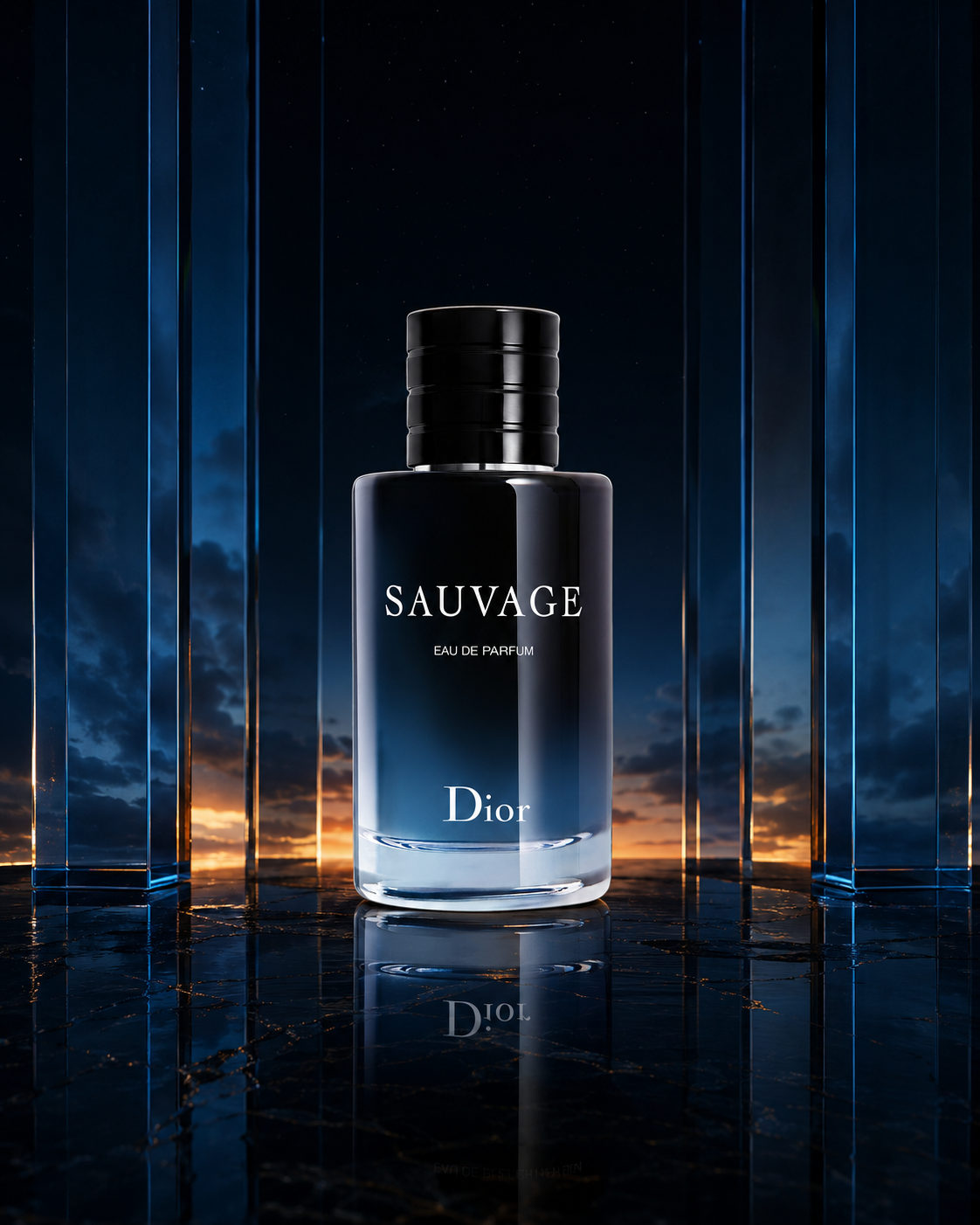 Dior Sauvage Eau de Parfum - صورة حملة عطرية: 06 cobalt glass chamber