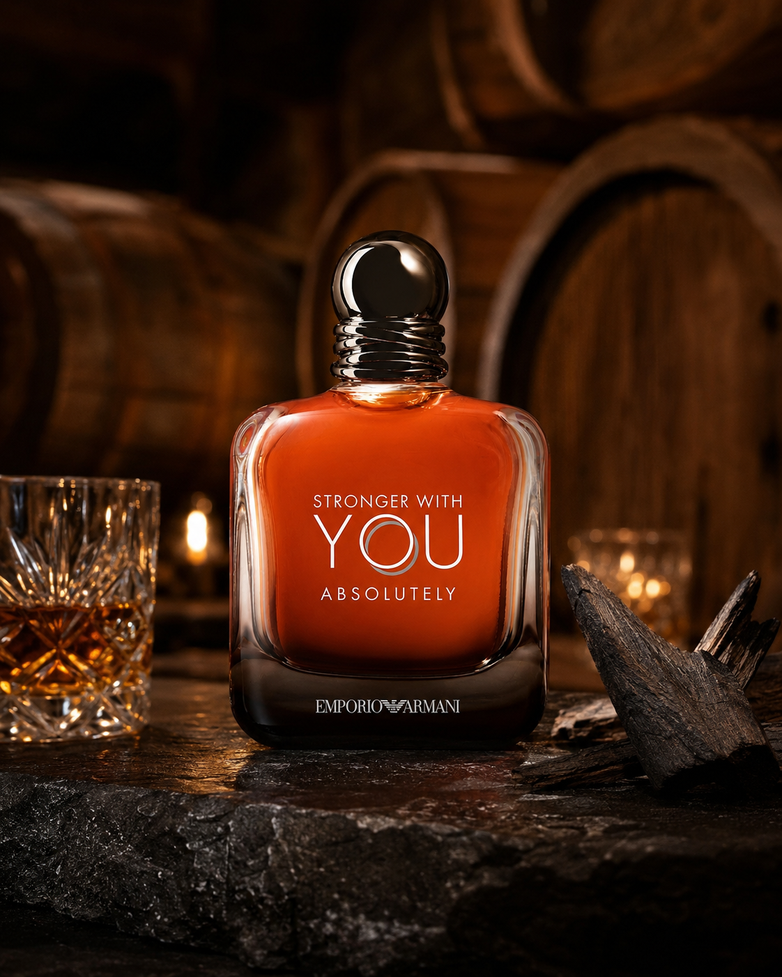 Emporio Armani Stronger With You Absolutely Parfum - صورة حملة عطرية: 02 rum cellar