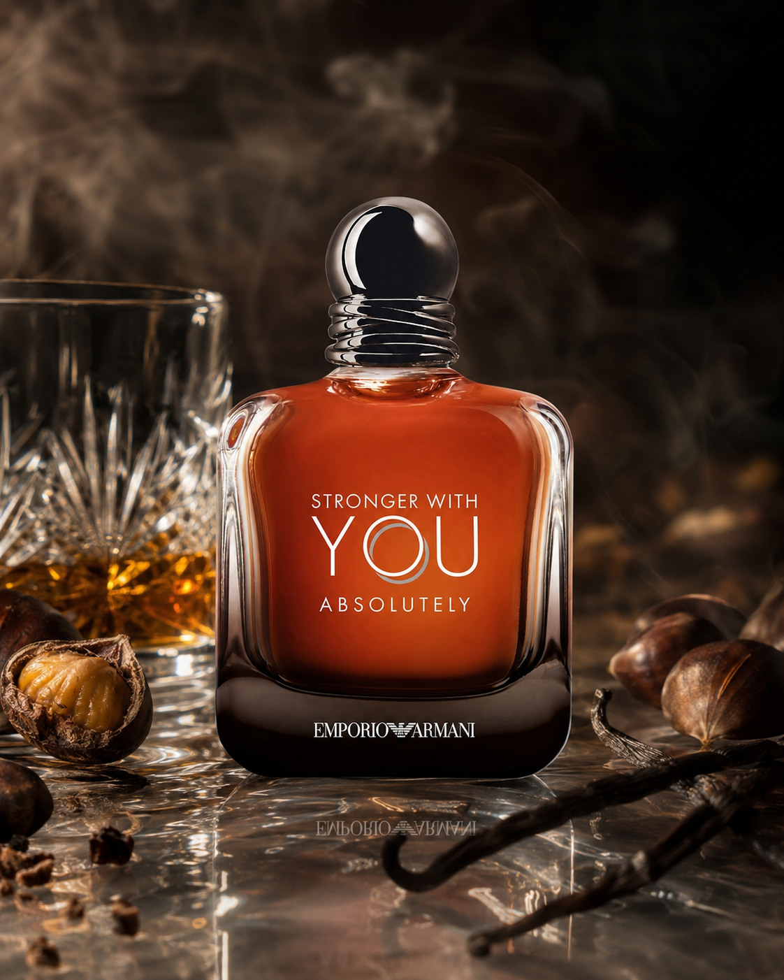 Emporio Armani Stronger With You Absolutely Parfum - صورة حملة عطرية: 08 rum chestnut vanilla macro