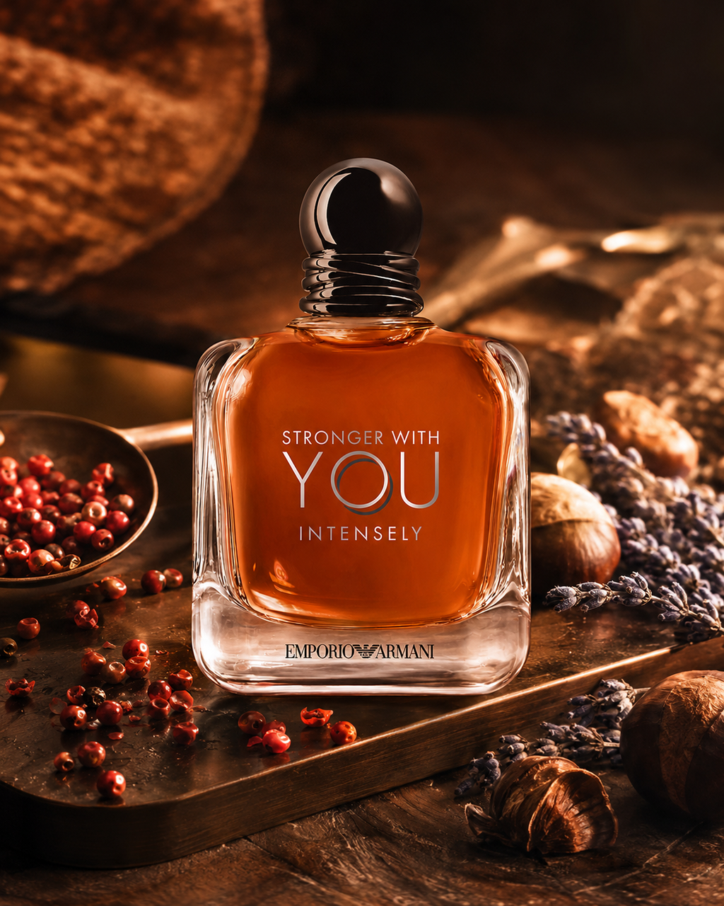 Emporio Armani Stronger With You Intensely Eau de Parfum - صورة حملة عطرية: 04 campaign walnut pink pepper