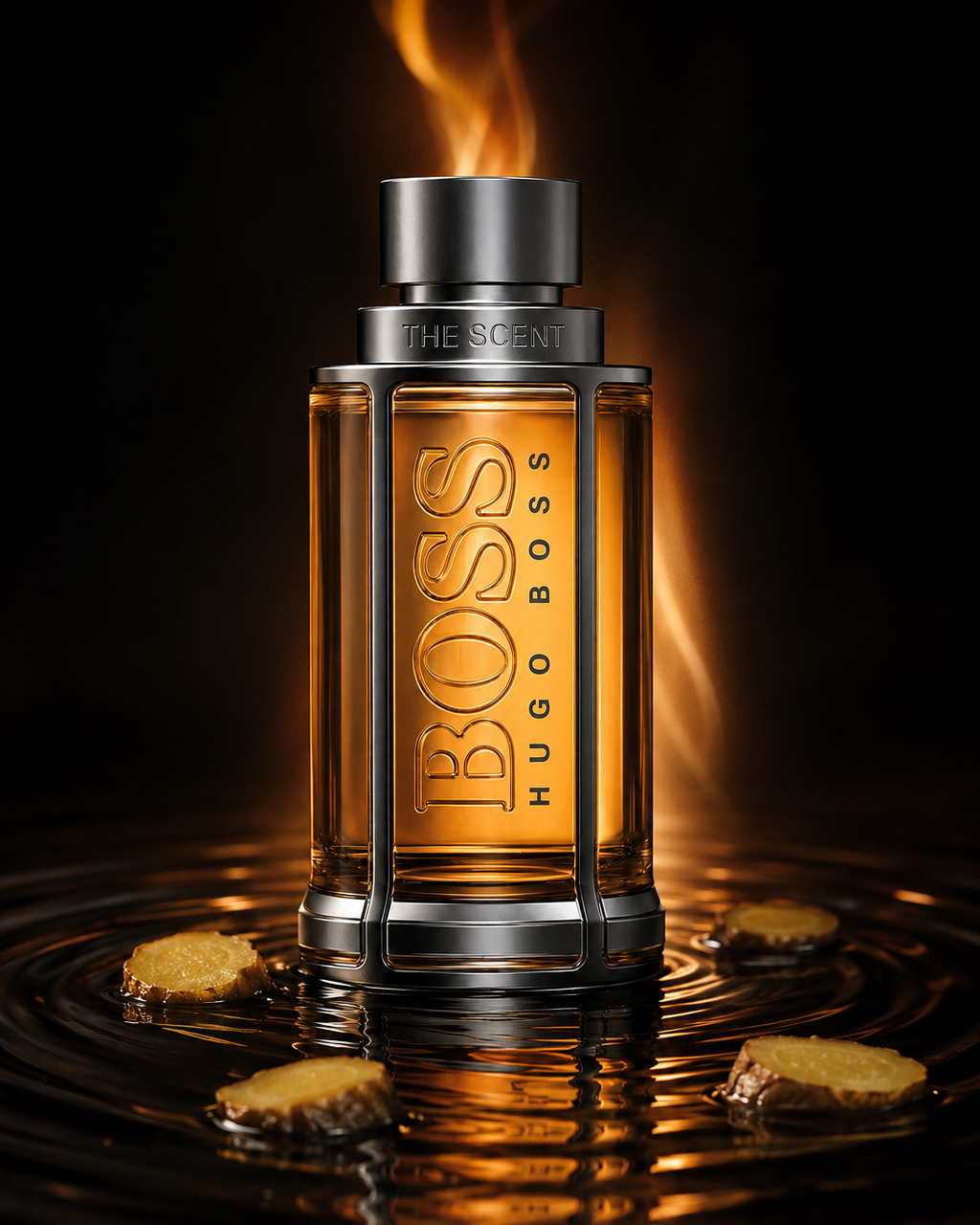 Hugo Boss The Scent Eau de Toilette - صورة حملة عطرية: 06 campaign black water fire