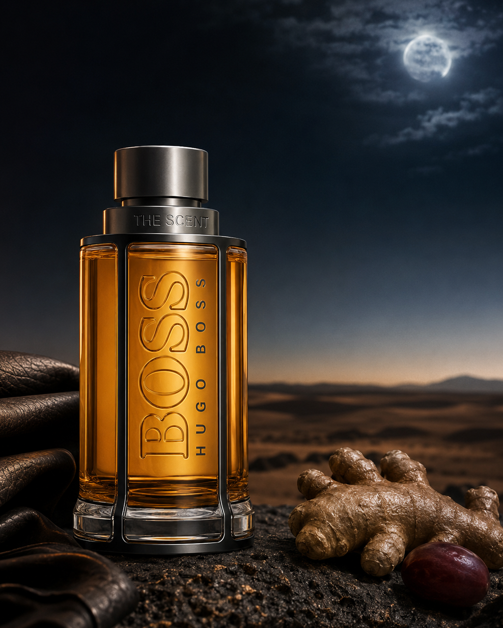 Hugo Boss The Scent Eau de Toilette - صورة حملة عطرية: 09 campaign desert leather night