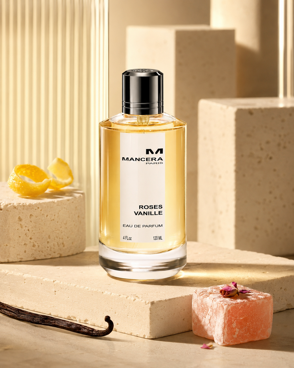 Mancera Roses Vanille Eau de Parfum 120ml - صورة حملة عطرية: 08 campaign confectionery atelier