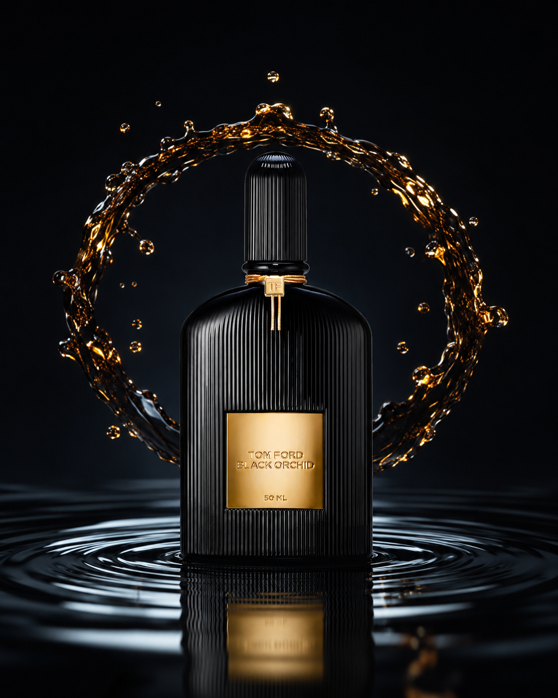 Tom Ford Black Orchid Eau de Parfum - صورة حملة عطرية: 08 campaign rum liquid arc