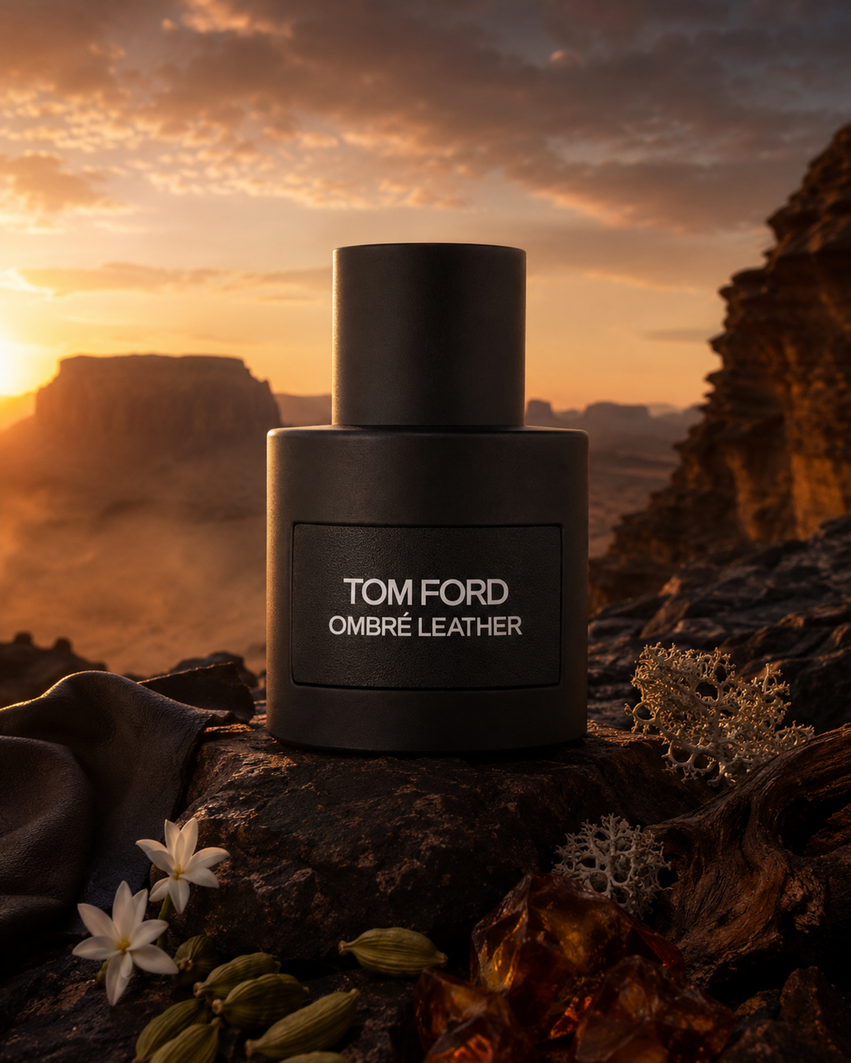 Tom Ford Ombré Leather Eau de Parfum - صورة حملة عطرية: 02 campaign desert dusk