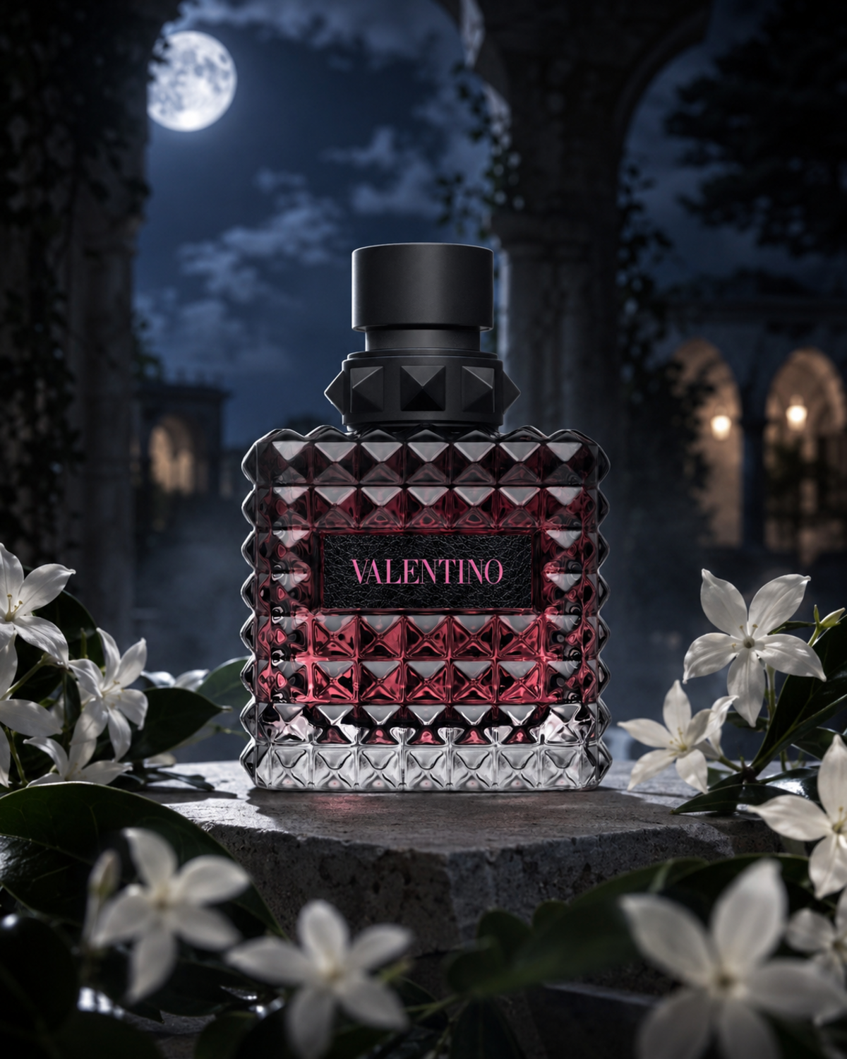 Valentino Donna Born in Roma Intense Eau de Parfum - صورة حملة عطرية: 03 campaign jasmine moon garden