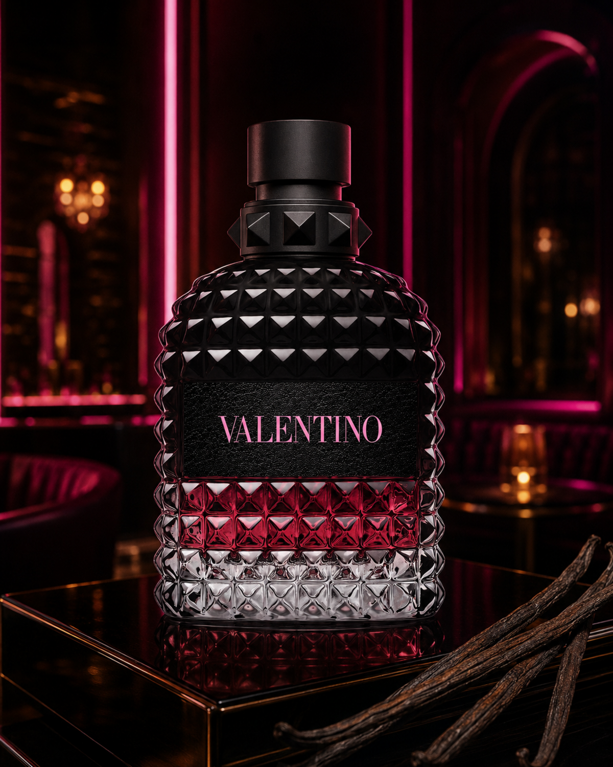 Valentino Uomo Born in Roma Intense Eau de Parfum - صورة حملة عطرية: 02 campaign vanilla bourbon night club