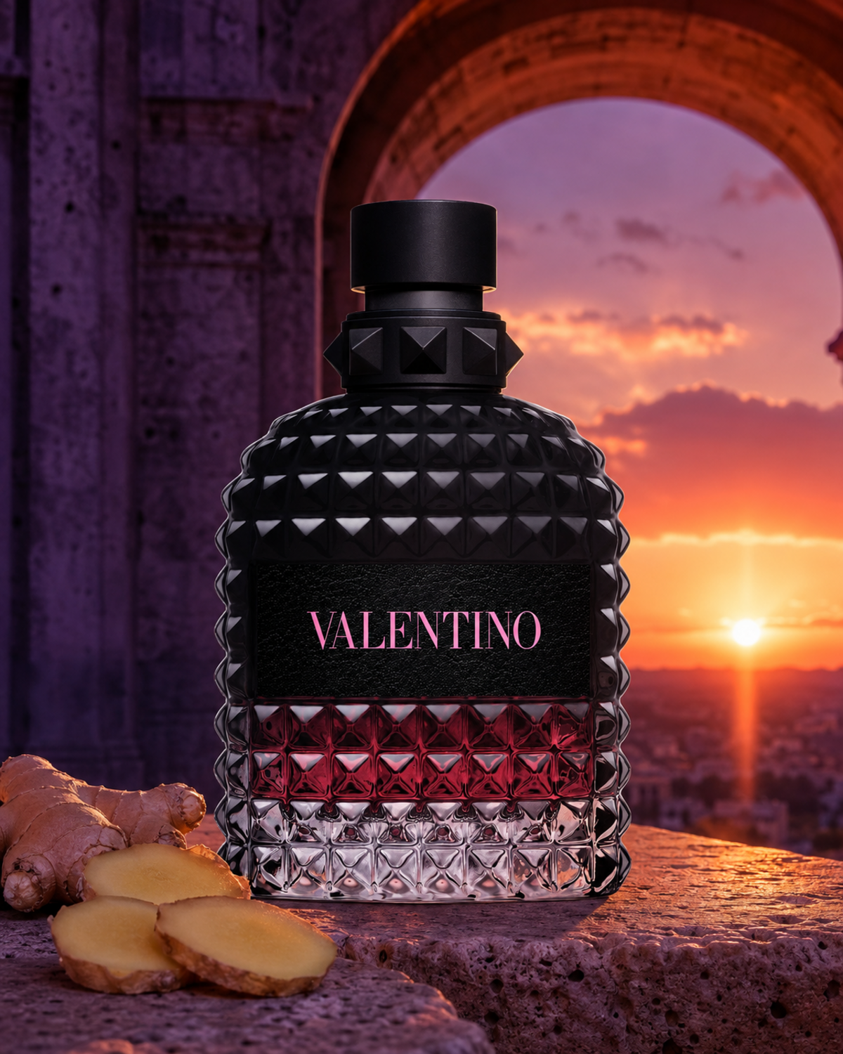 Valentino Uomo Born in Roma Intense Eau de Parfum - صورة حملة عطرية: 06 campaign ginger sunset arc