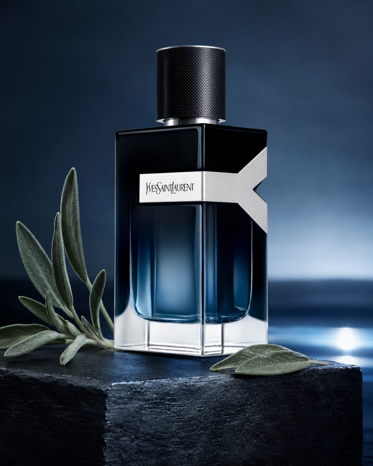 Yves Saint Laurent Y Eau de Parfum - صورة حملة عطرية: 02 campaign sage blue horizon